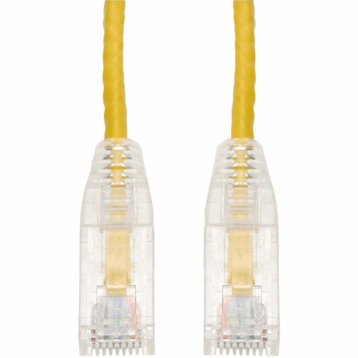 AddOn 12ft Yellow CAT 6A Slim PVC Ethernet Cable Snagless Clear-Claw RJ-45 M/M - ADD-12FSLCAT6A-YW