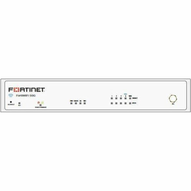 Fortinet FortiWifi FWF-50G-SFP Network Security/Firewall Appliance - FWF50GSFPNBDL-809-12