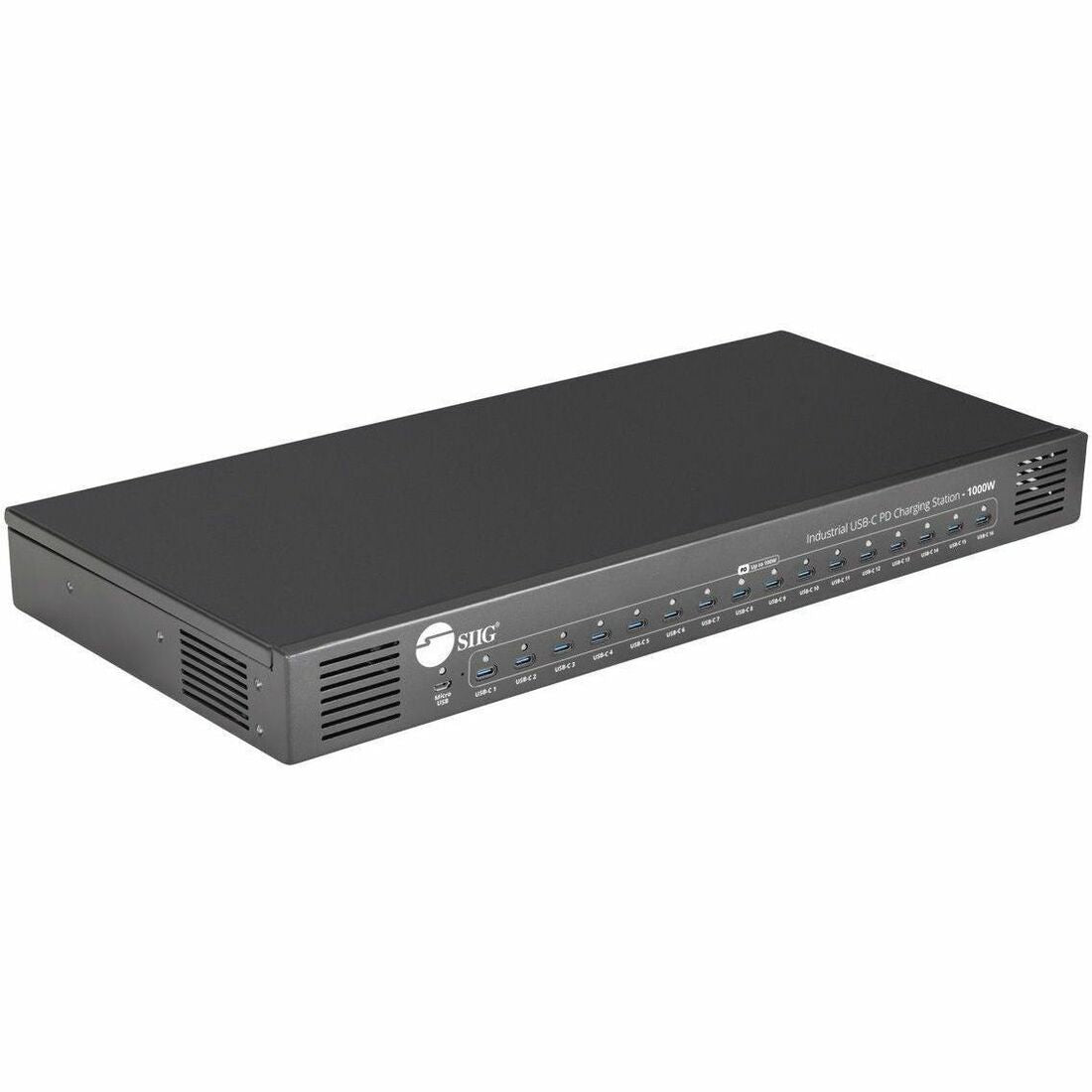 SIIG 16-Port Industrial USB-C PD Charging Station - 1000W - up to 10 USB-C 100W - up to 16 USB-C 60W - ID-US0C11-S1