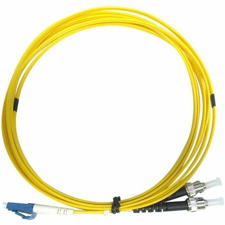 Monoprice Single-Mode Fiber Optic Cable - LC-ST UL 2mm 9/125 OFNR Duplex Yellow 2m - 39455