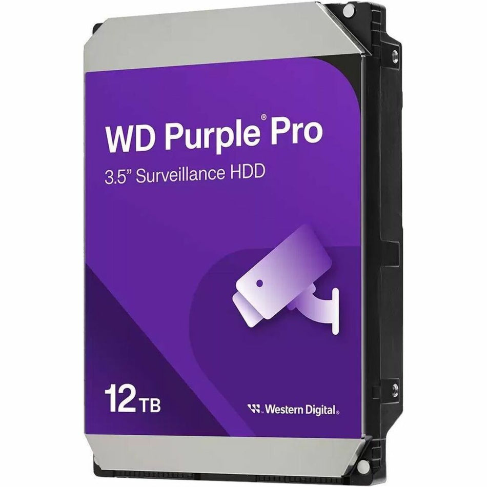 WD Purple Pro WD122PURP 12 TB Hard Drive - 3.5" Internal - SATA (SATA/600) - Conventional Magnetic Recording (CMR) Method - WD122PURP