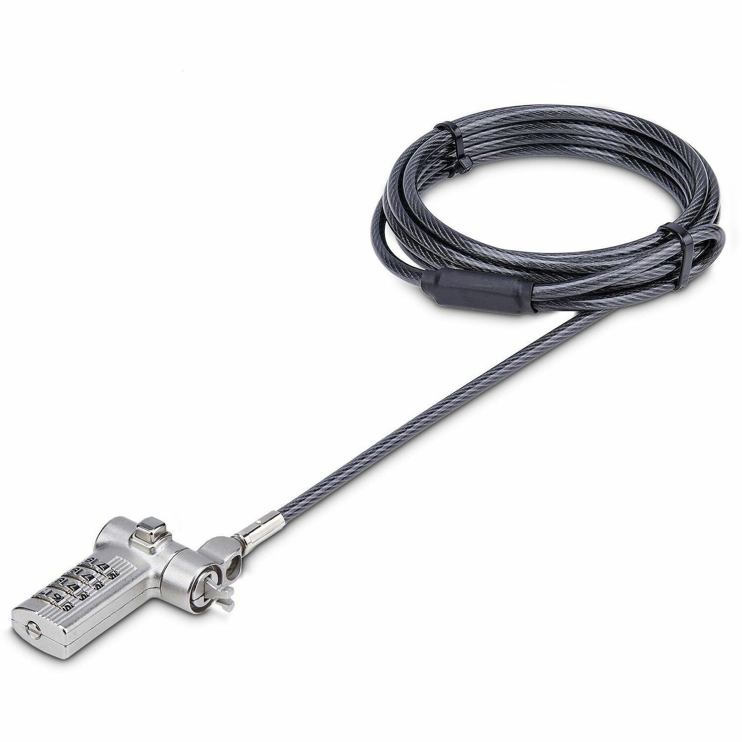 StarTech.com Universal Laptop Cable Lock 6.6ft, Serialized Combo Security Cable For Notebook, Compatible w/Noble Wedge&reg;/Nano/K-Slot - UNIVCS-LAPTOP-LOCK