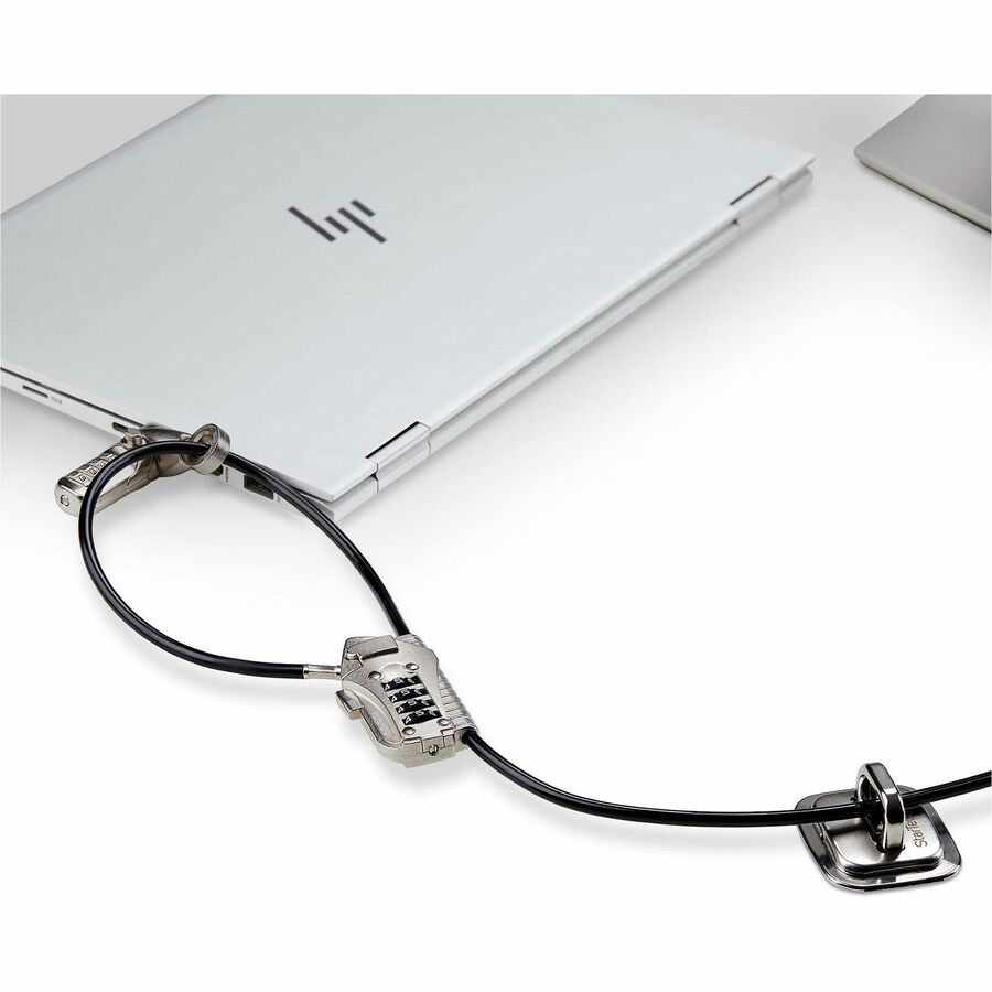 StarTech.com Laptop/Desktop & Peripheral Lock Kit, 9.8ft (3m) Steel Cable, Theft-Deterring Security Lock, K-Slot, For 3x Devices - 3M4-DESK-LOCKING-KIT