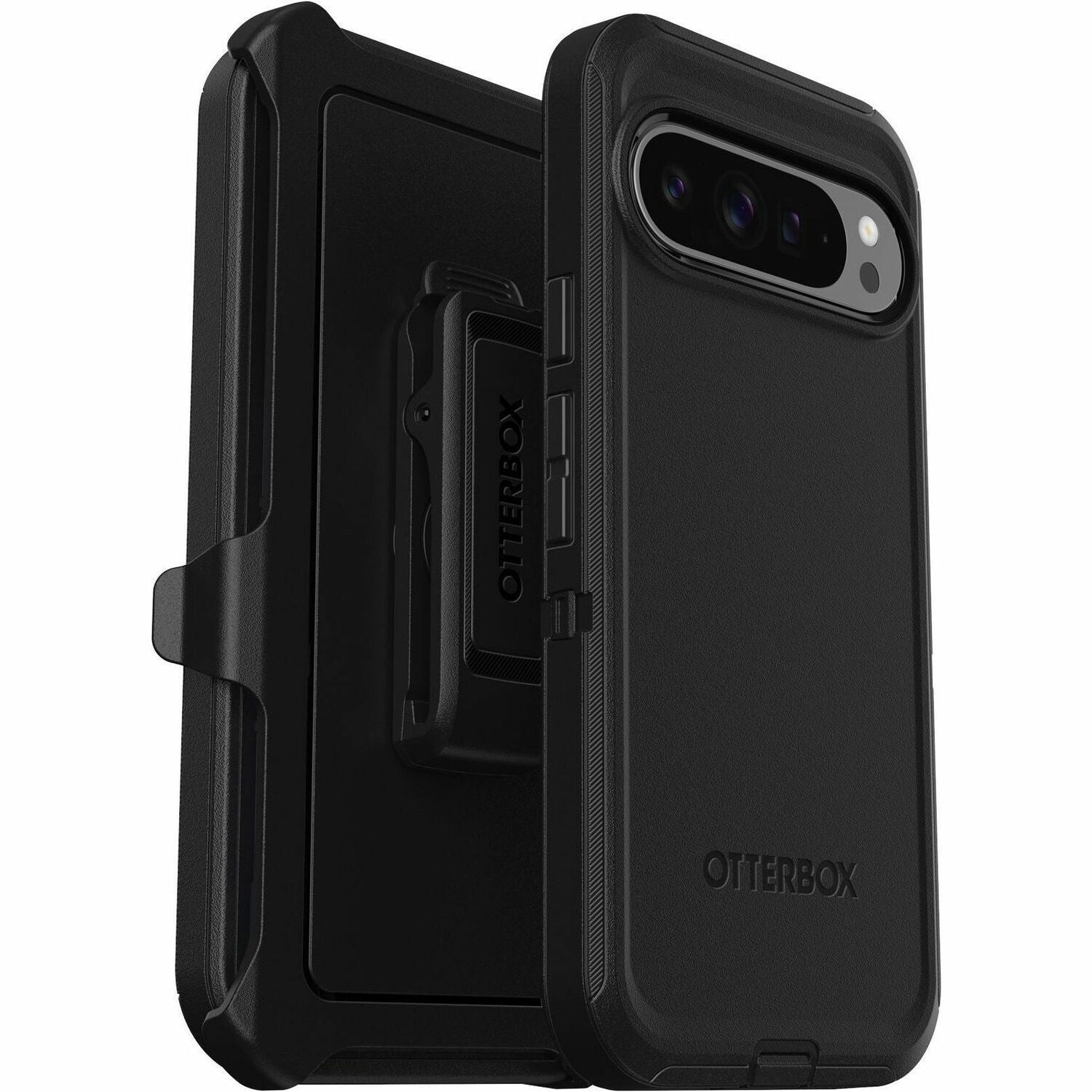 OtterBox Defender Series Pro Rugged Carrying Case (Holster) Google Pixel 9 Pro XL Smartphone - Black - 77-95639