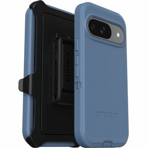 OtterBox Defender Carrying Case (Holster) Google Pixel 9 Pro, Pixel 9 Smartphone - Baby Blue Jeans (Blue) - 77-95591