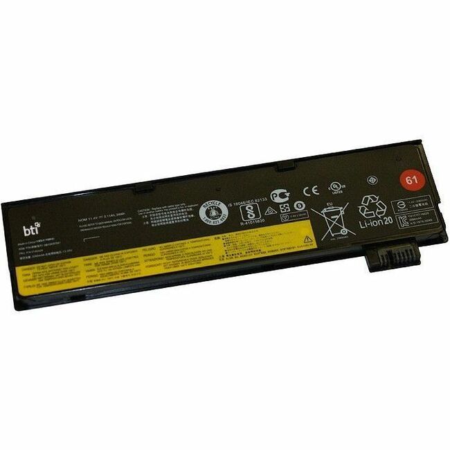 BTI 4X50M08810-BTI 11.4V 24WHR LI-ION BATTERY 01AV422, 01AV490, SB10K97579, 01AV423, 4X50M08810, SB10K97580, 01AV424, 61, SB10K97581, 01AV452, LN-4X50M08810, SB10K97585 THINKPAD 25, 25 20K7, P51S, T470, T470 20HD, T470 20HE, T470 20JM, T470 20JN, T480, T480 20L5, T480 20L6, T570, T570 20H9, T570 20HA, T570 20JW, T570 20JX, T580, T580 20L9, T580 20LA - 4X50M08810-BTI