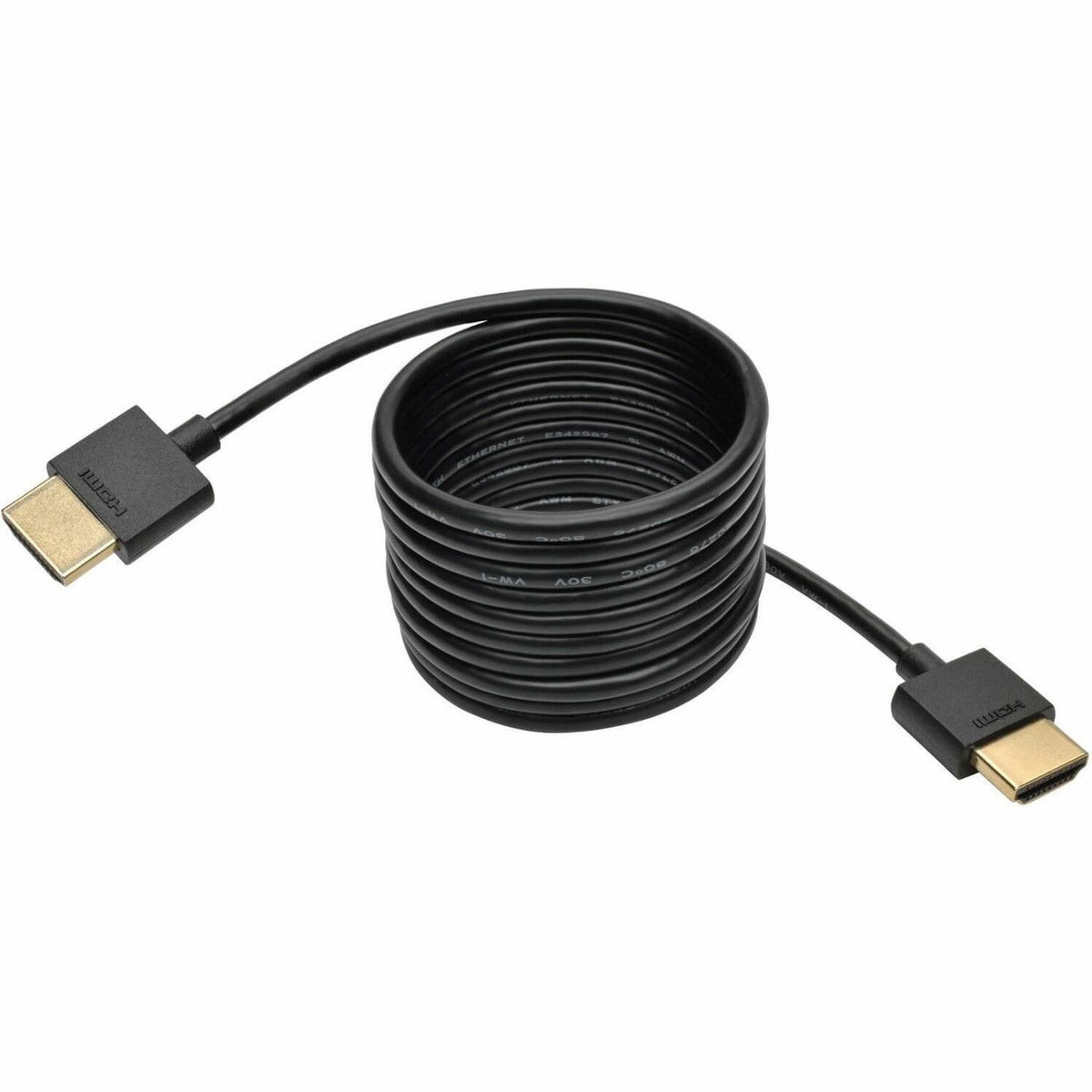 Eaton Tripp Lite Series Slim High-Speed HDMI Cable with Ethernet and Digital Video with Audio, UHD 4K 60 Hz (M/M), Black, 10 ft. (3.1 m) - P569-010-SLIM