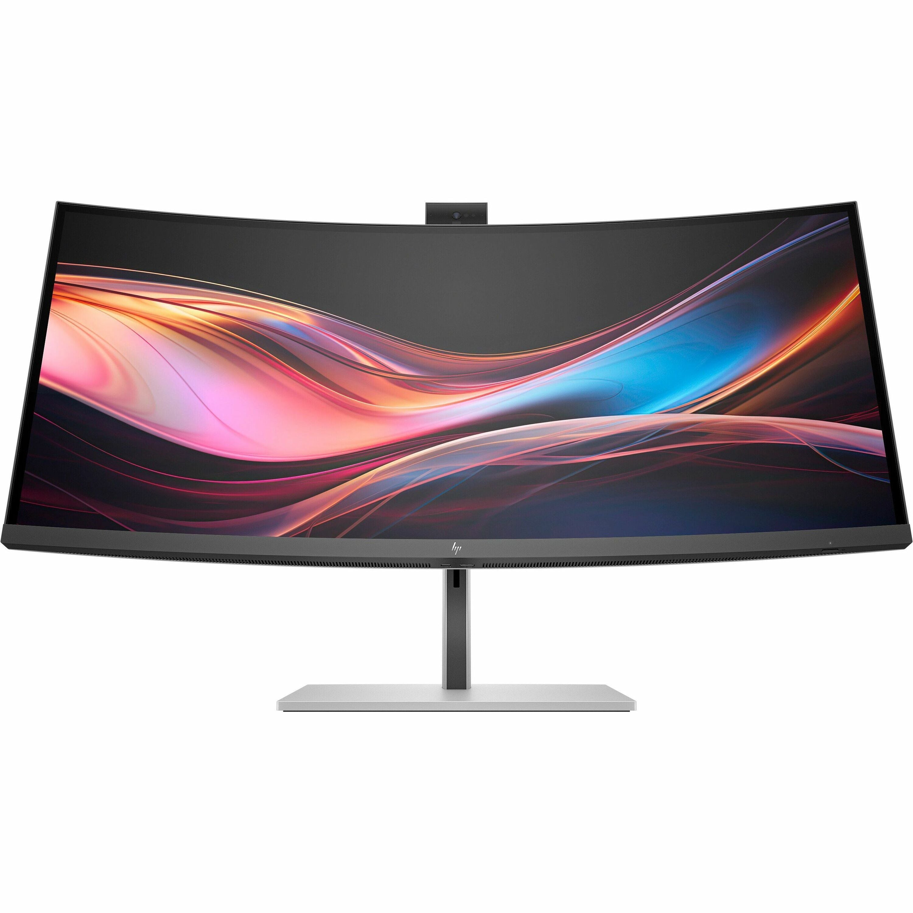 HP 734pm 34" Class Webcam UW-QHD Curved Screen LED Monitor - 21:9 - 8K157UT#ABA
