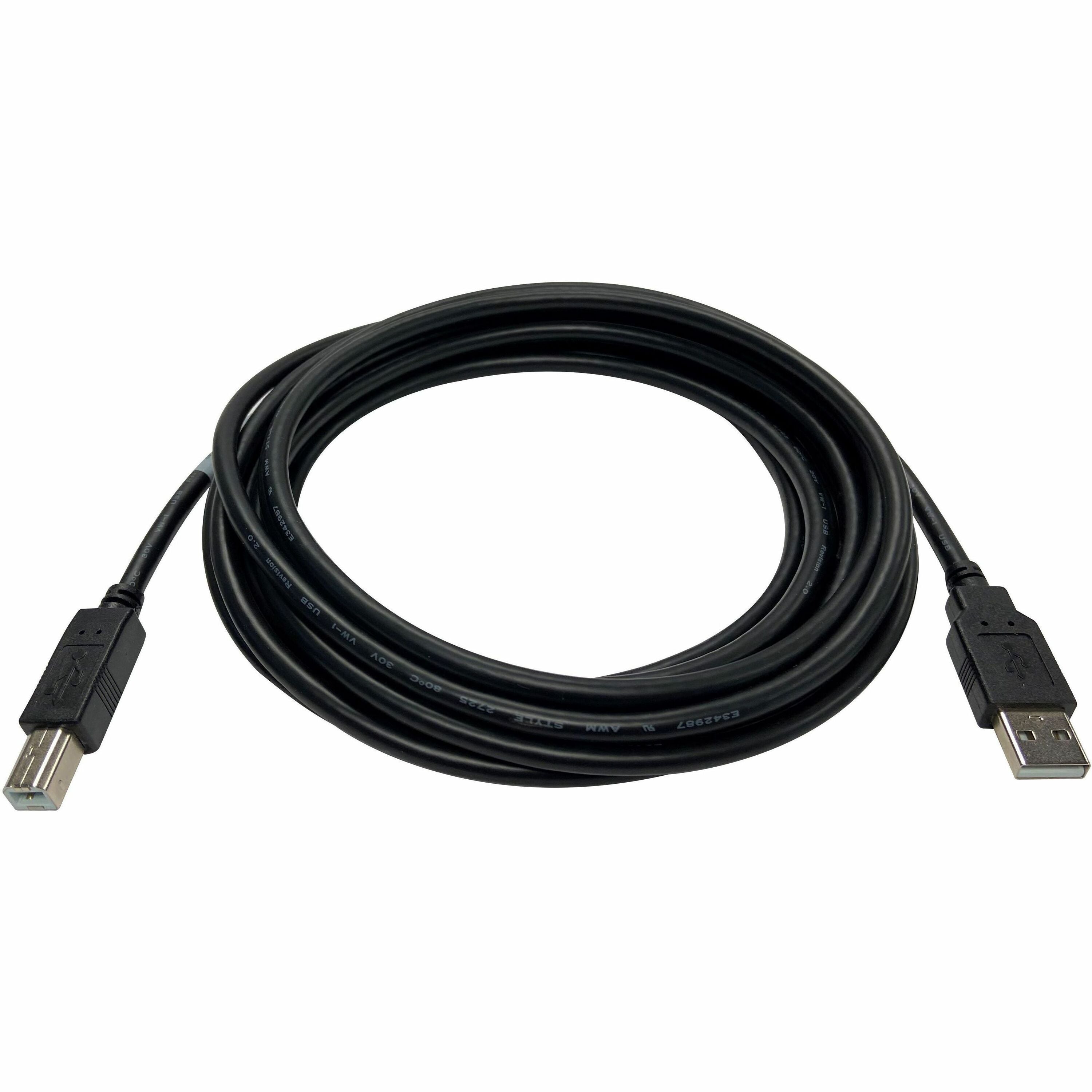 Black Box USB 2.0 Cable - Type-A to Type-B, Male/Male, Black - USB05-0015-R2