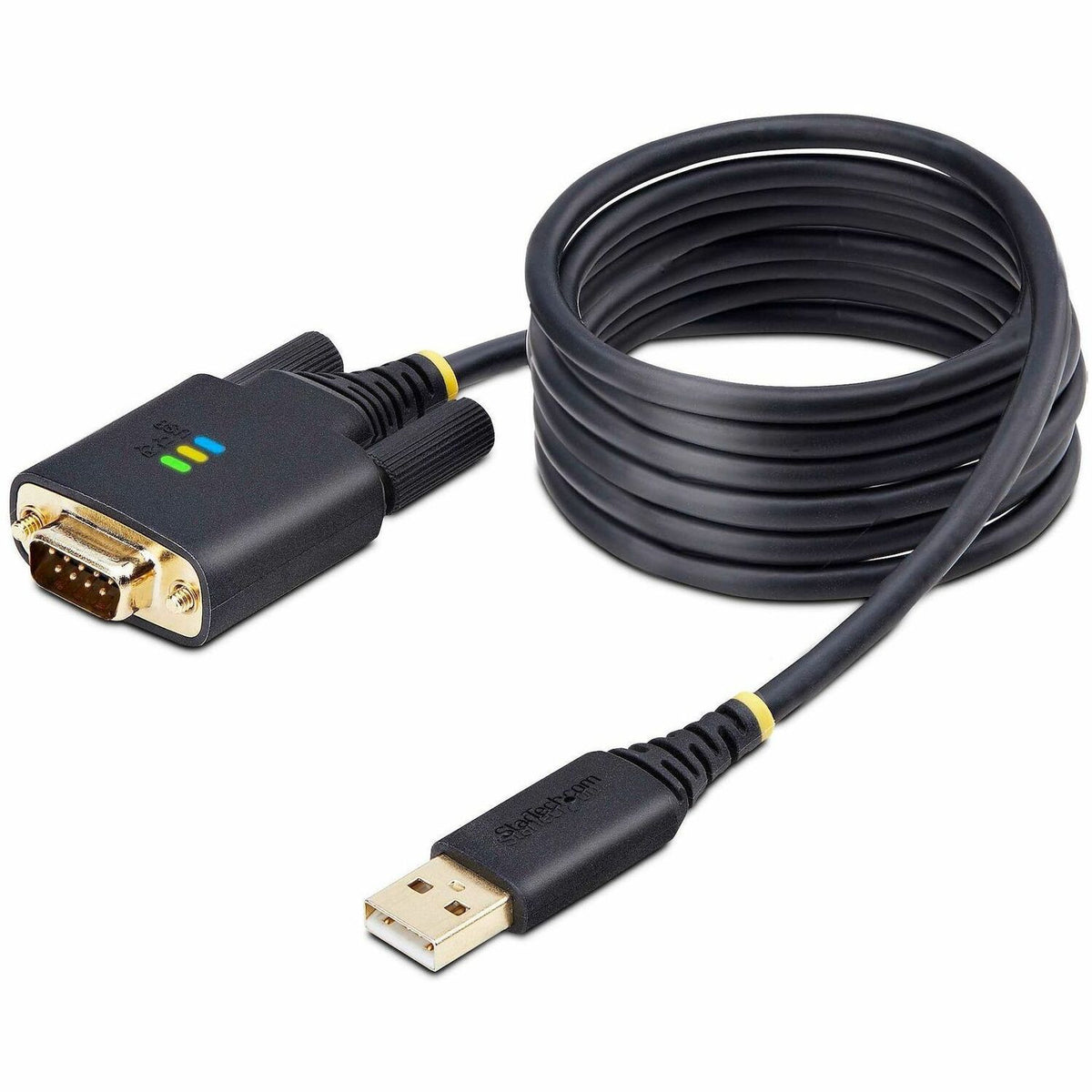 StarTech.com 6.6ft/2m USB to Null Modem Serial Adapter Cable, COM Retention, FTDI, RS232, Changeable DB9 Screws/Nuts, Windows/macOS/Linux - 1P6FFCN-USB-SERIAL