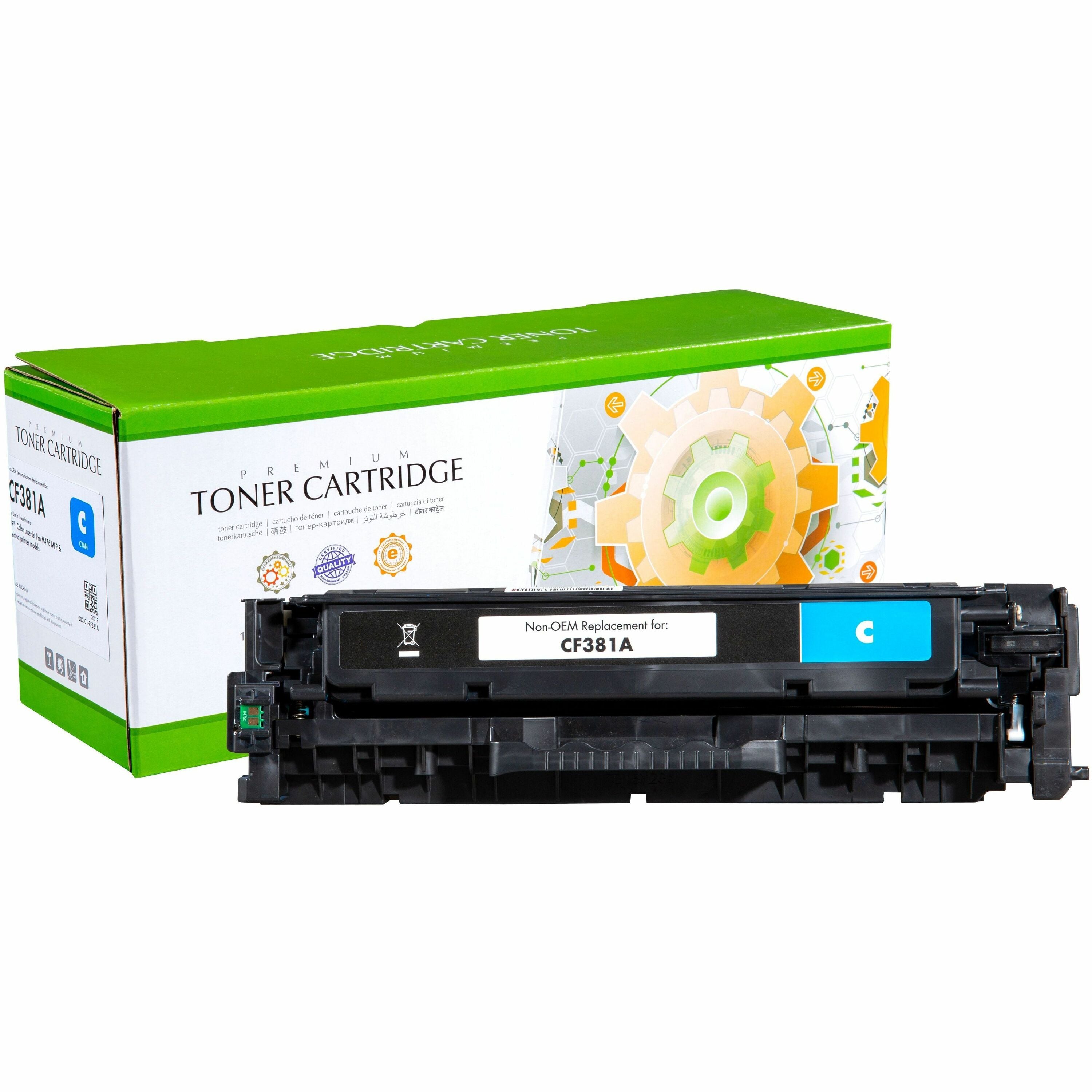 Static Control Remanufactured Laser Toner Cartridge - Single Pack 312A (CF381A) - Cyan - 1 Pack - 002-01-RF381A