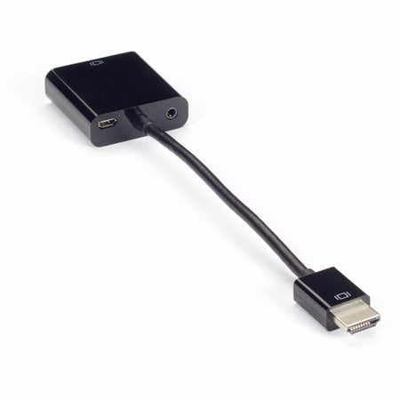 Black Box HDMI to VGA Adapter Converter with Audio, Male/Female Dongle - VA-HDMI-VGA-R2