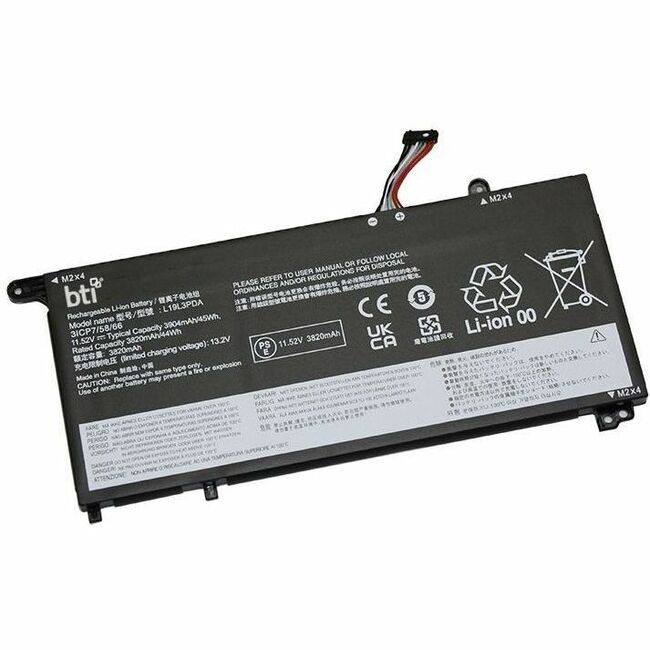 BTI 5B10Z21197-BTI 11.58V 44WHR LI-ION BATTERY 5B10Z21197, 5B10Z21198, 5B10Z21202, 5B10Z21210, 5B11N52052, 5B11N52054, 5B11N52073, 5B11N52076, L19C3PDA, L19D3PDA, L19L3PDA, L19M3PDA, SB10Z21196, SB10Z21199, SB10Z21203, SB10Z21208, SB11N52079, SB11N52080 - 5B10Z21197-BTI