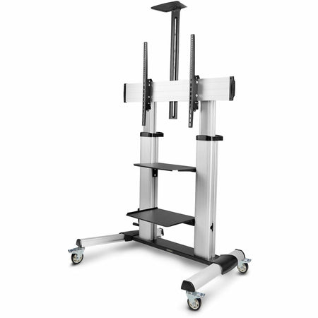 StarTech.com Rolling TV Cart/Stand On Wheels, For 60-100inch Flat Screens and 220lb, Height Adjustable Mobile Trolley Mount/Portable Stand - 1110C-MOBILE-TV-CART