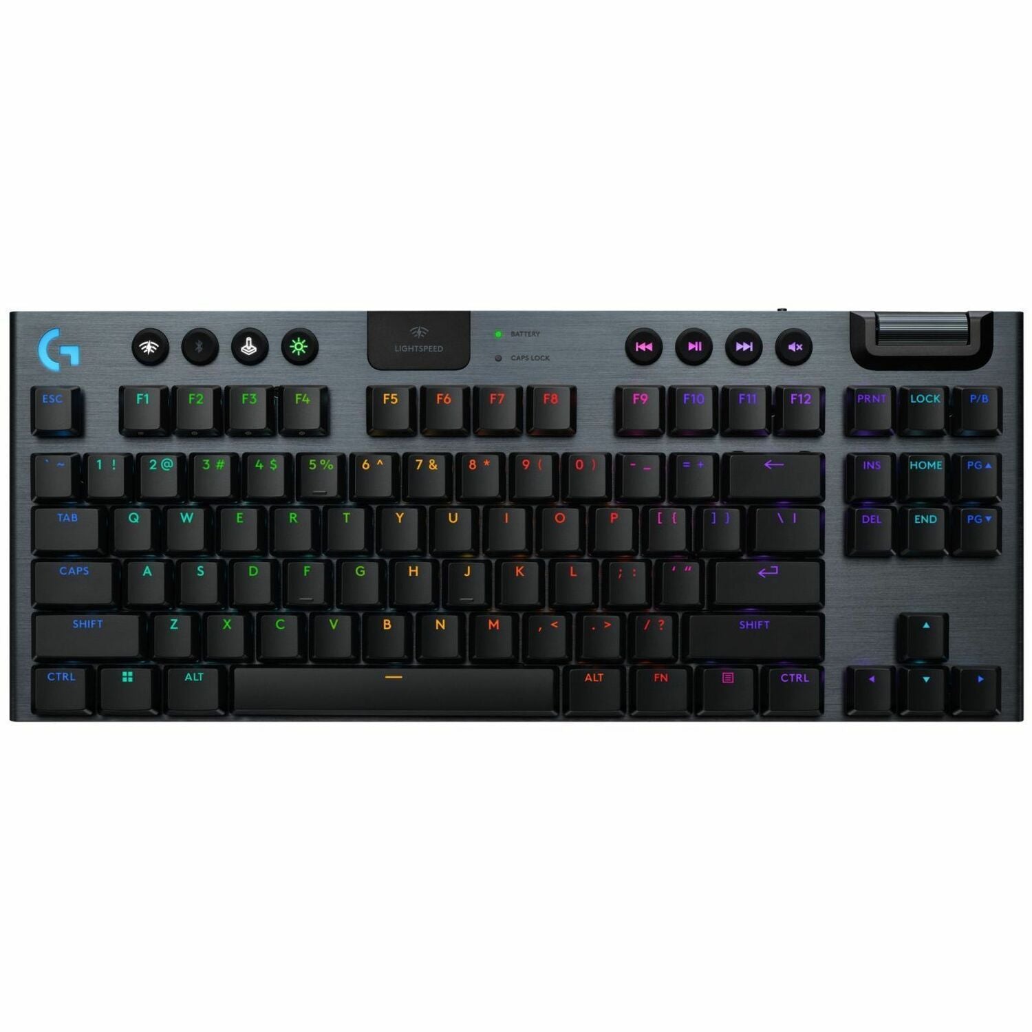 Logitech G915 X LIGHTSPEED TKL Low-Profile Wireless Gaming Keyboard, Double-Shot PBT Keycaps, Fully Programmable Keys, RGB Backlighting, Sleek Aluminum Finishing, GL Brown Tactile - PC/Mac - 920-012715