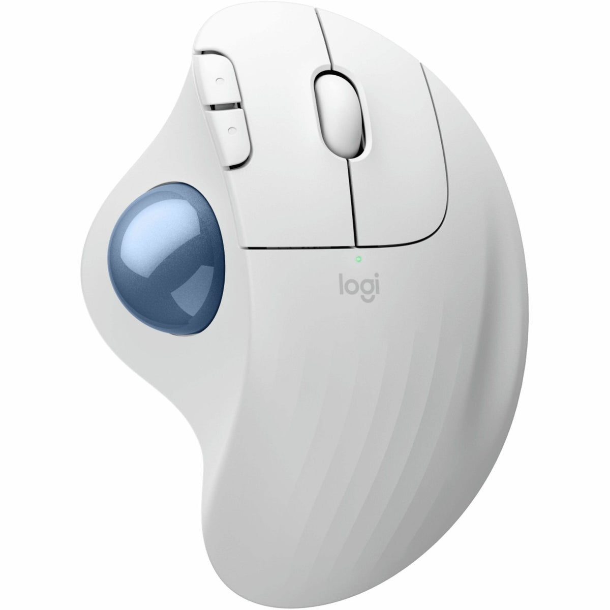 Logitech ERGO M575S Wireless Trackball Mouse, Wireless Ergonomic Mouse, Comfortable Thumb Control, Precise Tracking (Off-white+Blue Ball) - 910-007028