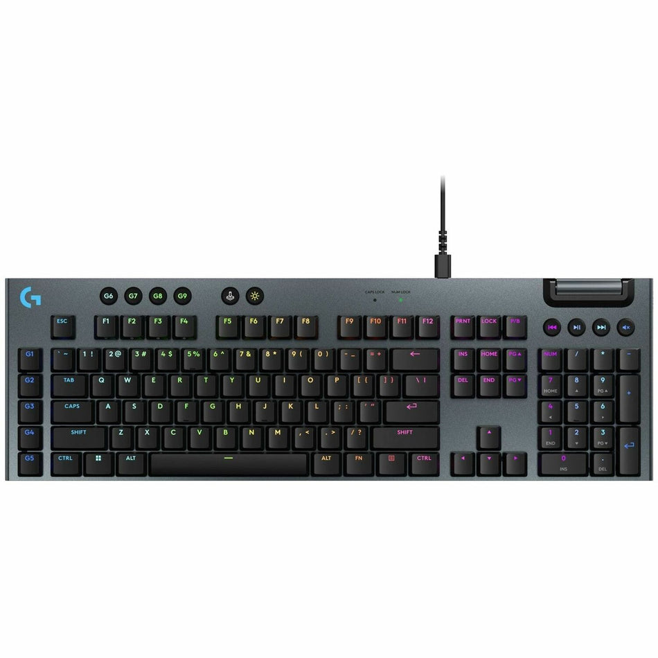 Logitech G915 X Low-Profile Wired Mechanical Gaming Keyboard, Double-Shot PBT Keycaps, Fully Programmable Keys, RGB Lighting, Aluminum Finish, GL Red Linear Switches - PC/Mac - 920-012950