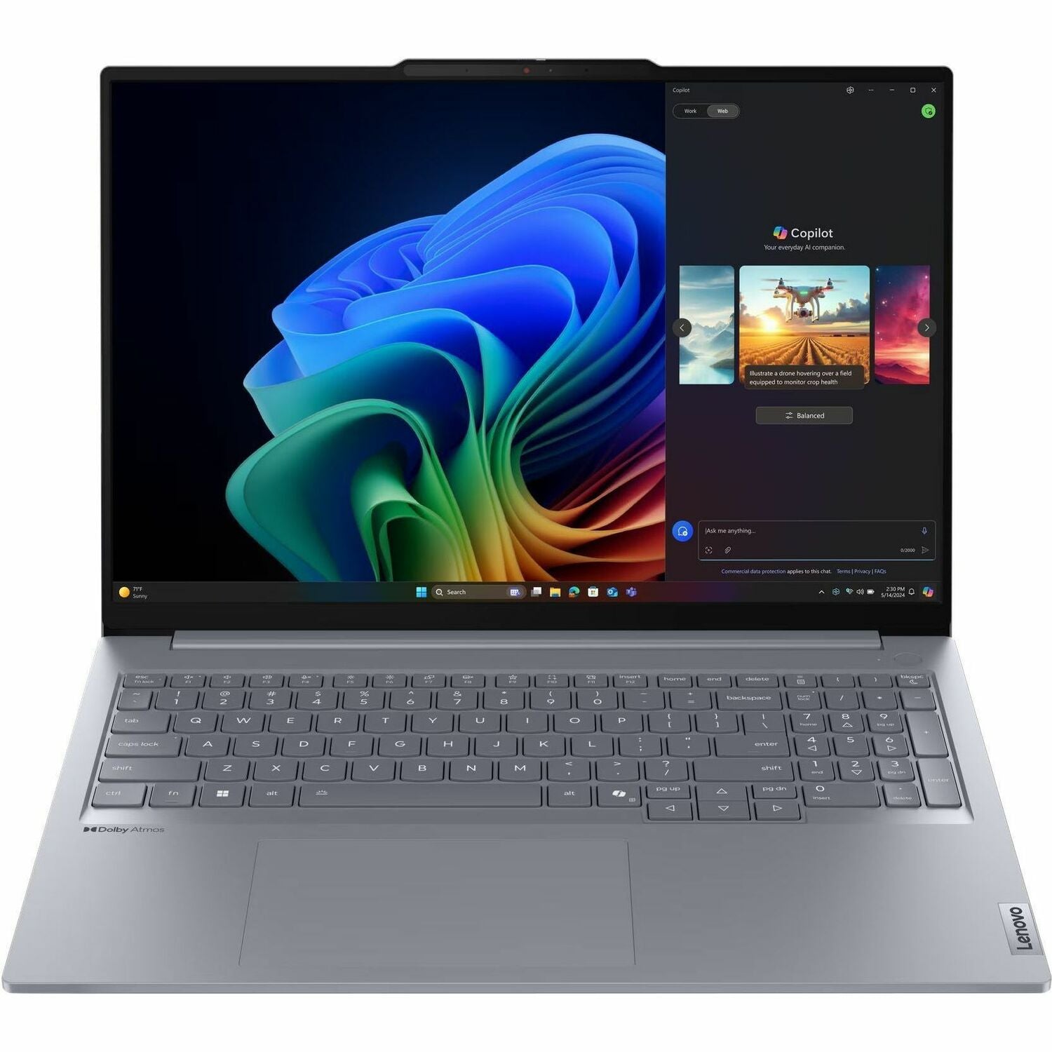 Lenovo ThinkBook 16 G7 QOY 21NH000JUS 16" Notebook - WUXGA - Qualcomm Snapdragon X Plus X1P-42-100 - 16 GB - 512 GB SSD - English (US) Keyboard - Luna Gray - 21NH000JUS