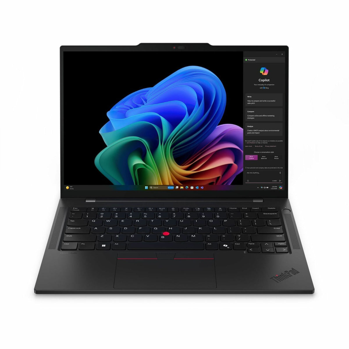 Lenovo ThinkPad T14s Gen 6 21N1002DUS 14" Copilot+ PC Notebook - WUXGA - 60 Hz - Qualcomm Snapdragon X Plus X1P-42-100 - 16 GB - 512 GB SSD - English Keyboard - Black - 21N1002DUS