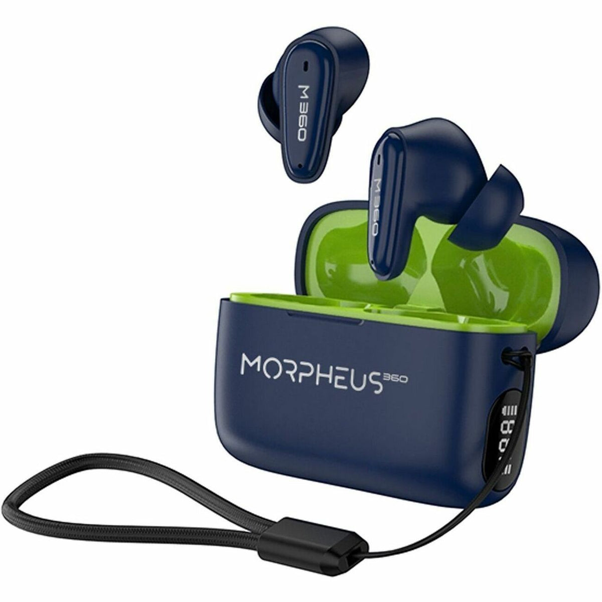 Morpheus 360 Nemesis True Wireless Earbuds TW1800L-Bluetooth Headphones with Microphone-20H Playtime-Blue - TW1800L