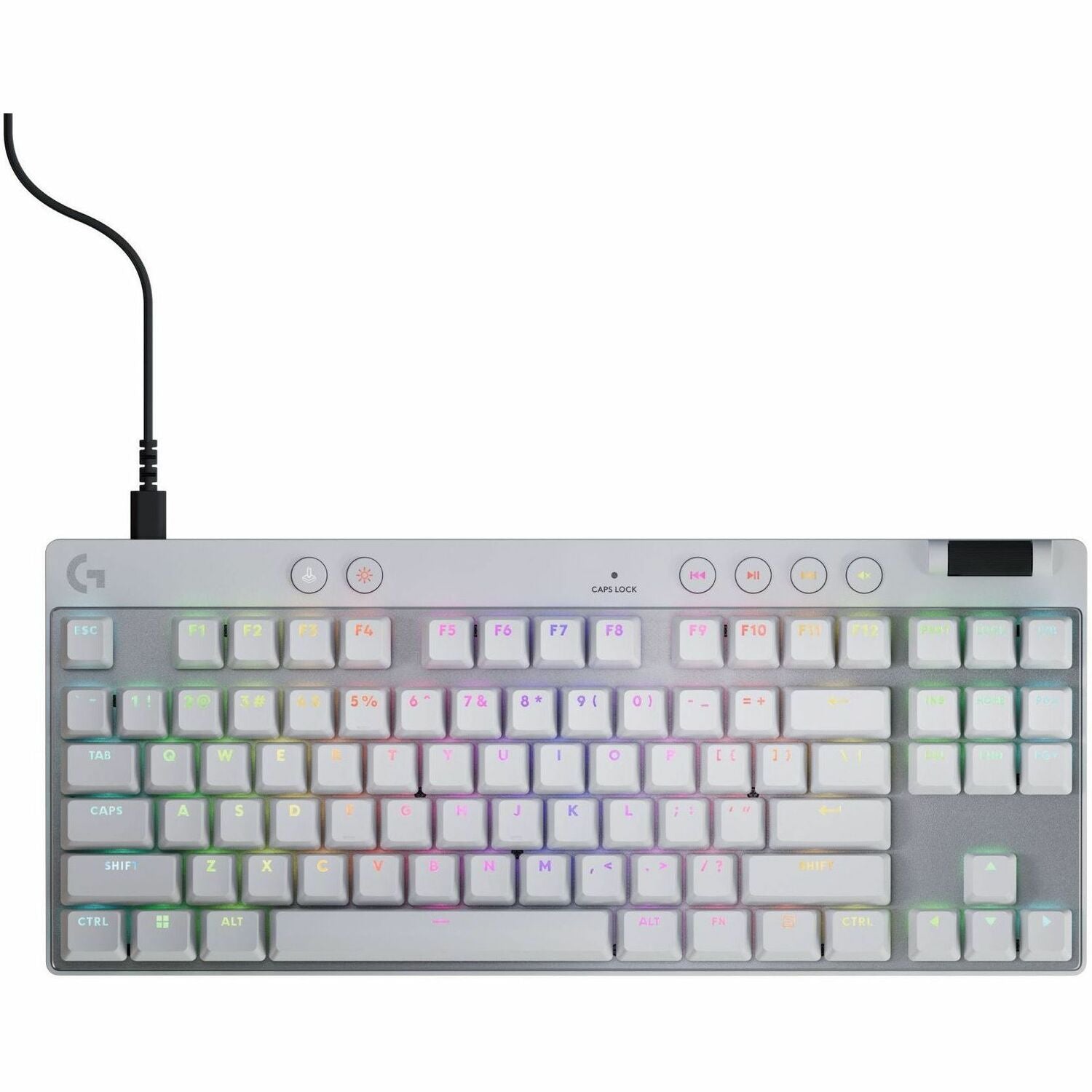Logitech G PRO X TKL RAPID Tenkeyless Wired Gaming Keyboard With Magnetic Analog Switches, Rapid Trigger Mode, Adjustable Actuation, and Customizable RGB Lighting, Off-white - 920-013132