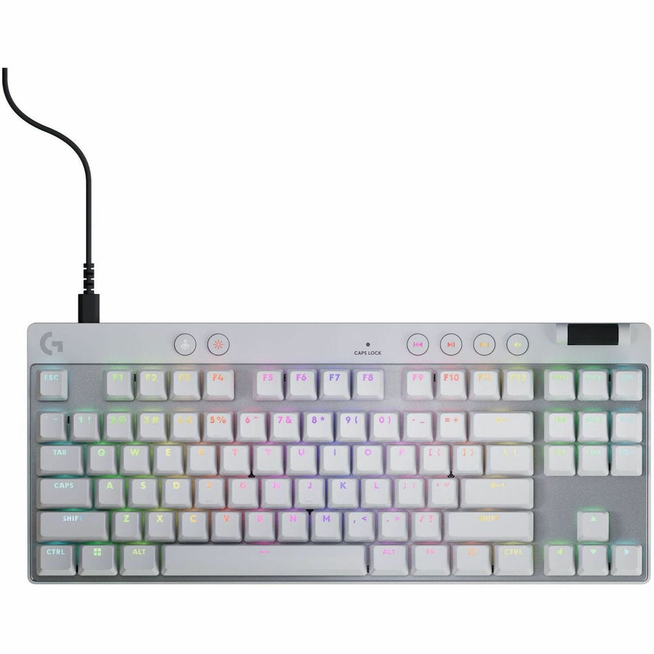 Logitech G PRO X TKL RAPID Tenkeyless Wired Gaming Keyboard With Magnetic Analog Switches, Rapid Trigger Mode, Adjustable Actuation, and Customizable RGB Lighting, Off-white - 920-013132