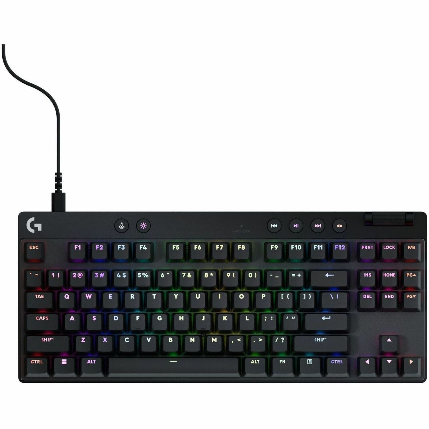 Logitech G PRO X TKL RAPID Tenkeyless Wired Gaming Keyboard With Magnetic Analog Switches, Rapid Trigger Mode, Adjustable Actuation, and Customizable RGB Lighting, Black - 920-013131