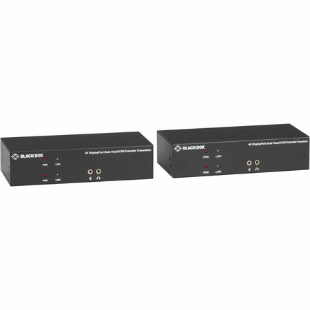 Black Box KVX Series KVM Extender Kit over Fiber - 4K, DisplayPort, USB 2.0 Hub, Serial, Audio, Local Video - KVXLCDPF-200-SFPBN3