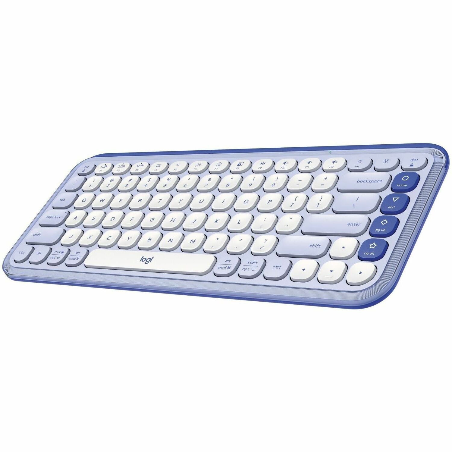 Logitech POP ICON KEYS Wireless Bluetooth Keyboard, Comfortable Typing, Programmable Keys, Easy-Switch Between up to 3 Devices (Lilac & Off-white) - 920-013050