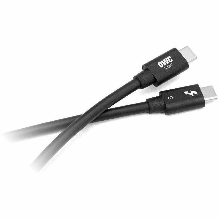 OWC 0.8M (31.5") Thunderbolt 5 (USB-C) Cable Black for Thunderbolt And USB-C Devices - Black - OWCCBLTB5C0.8M