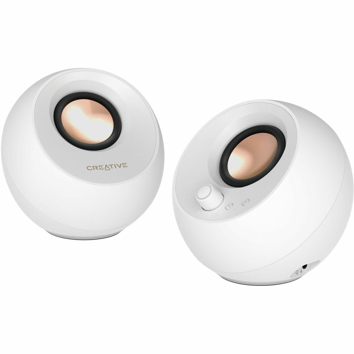 Creative Pebble Pro 2.0 Portable Bluetooth Speaker System - 10 W RMS - White - 51MF1710AA003