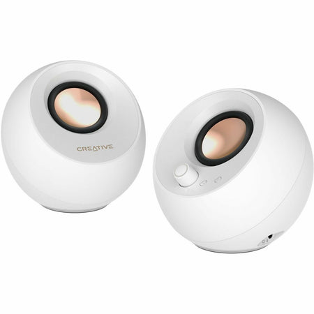 Creative Pebble Pro 2.0 Portable Bluetooth Speaker System - 10 W RMS - White - 51MF1710AA003