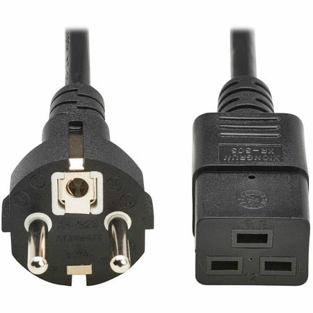 Eaton Tripp Lite Series EU Computer Power Cord, Schuko to C19 - 16A, 250V, H05VV-F, 2.5 m (8.2 ft.), Black - P050-2P5M-EU