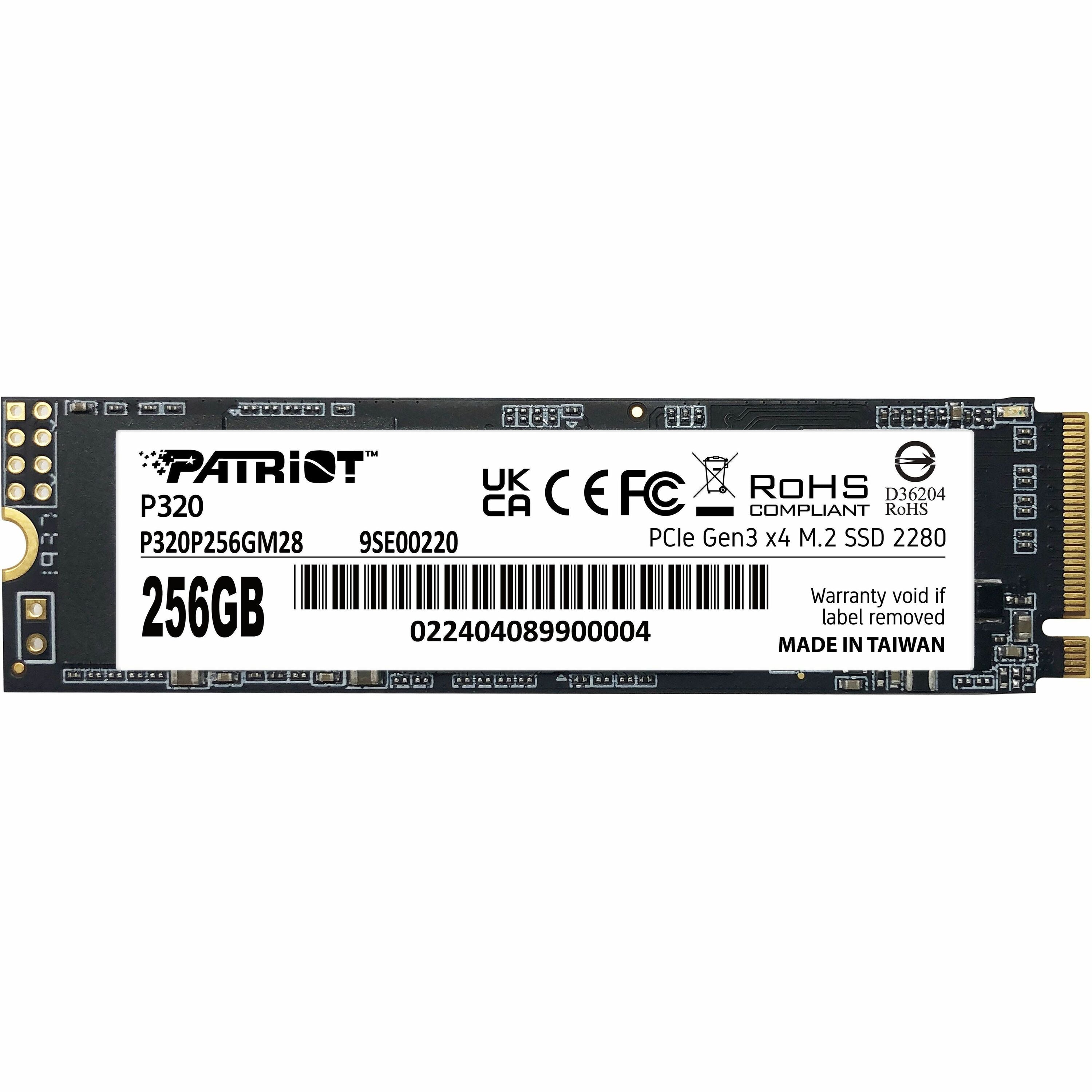 Patriot Memory P320 256 GB Solid State Drive - M.2 2280 Internal - PCI Express NVMe (PCI Express NVMe 3.0 x4) - P320P256GM28