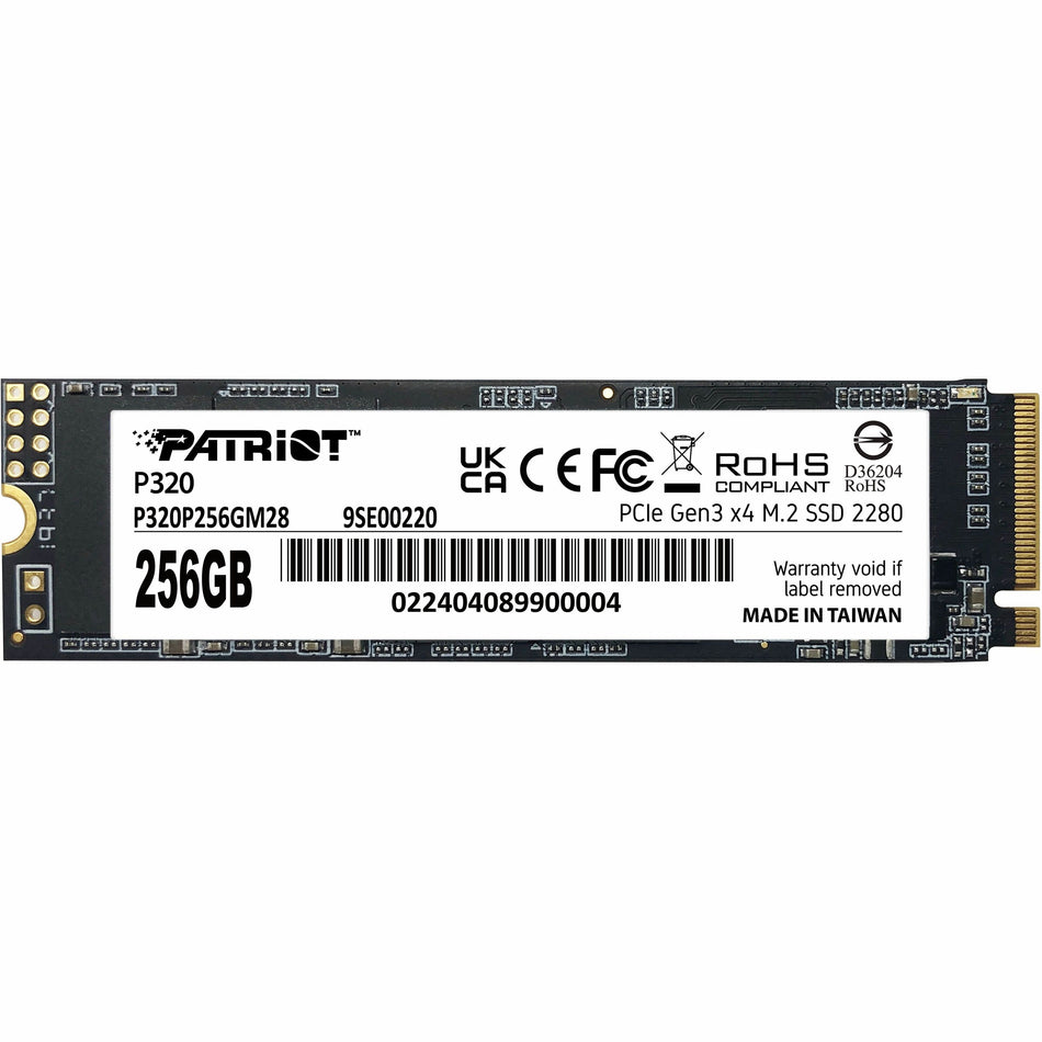 Patriot Memory P320 256 GB Solid State Drive - M.2 2280 Internal - PCI Express NVMe (PCI Express NVMe 3.0 x4) - P320P256GM28