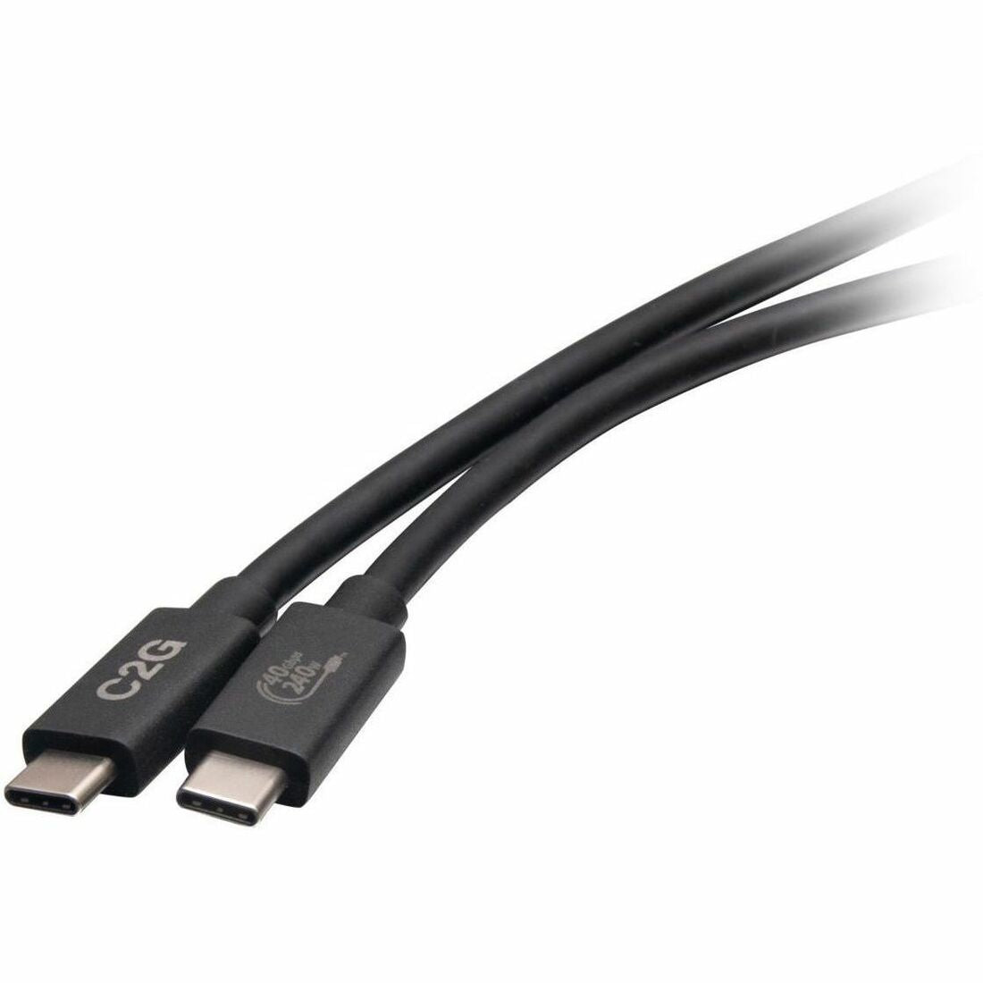 C2G 3.3ft (1m) USB 4.0 USB-C to C (48V 5A) 240W Charging Cable - Black - C2G54552