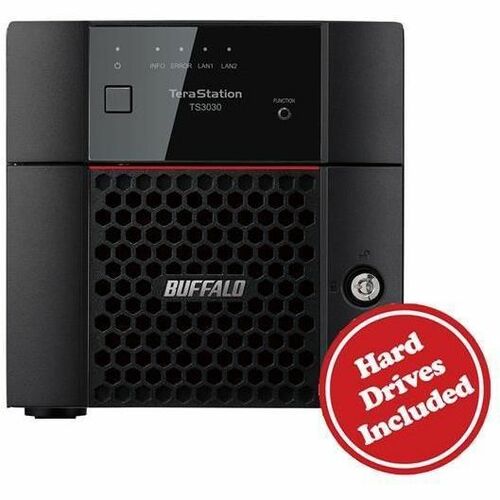 BUFFALO TeraStation 3230DN 2-Bay Secure SMB Desktop NAS 16TB (2x8TB) with Hard Drives Included - TS3230DN1602