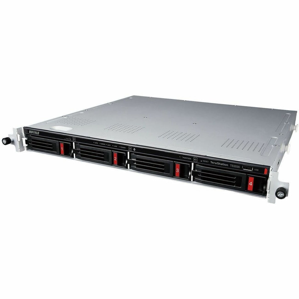 BUFFALO TeraStation 3430RN 4-Bay Secure SMB Rackmount NAS 32TB (4x8TB) with Hard Drives Included - TS3430RN3204