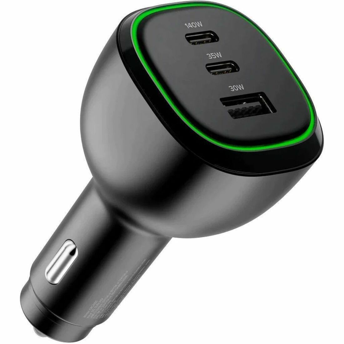 Alogic 165W car charger USB-C USB-A ports fast charging for laptops, tablets, and smartphones with 1m cable - CRCA165C1