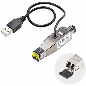 StarTech.com Gigabit Fiber to RJ45 Ethernet Media Converter Dongle, USB Powered, SMF/MMF, Single/Multimode Optical Fiber, Metal Housing - D01ML55U-FIBER-MEDIA