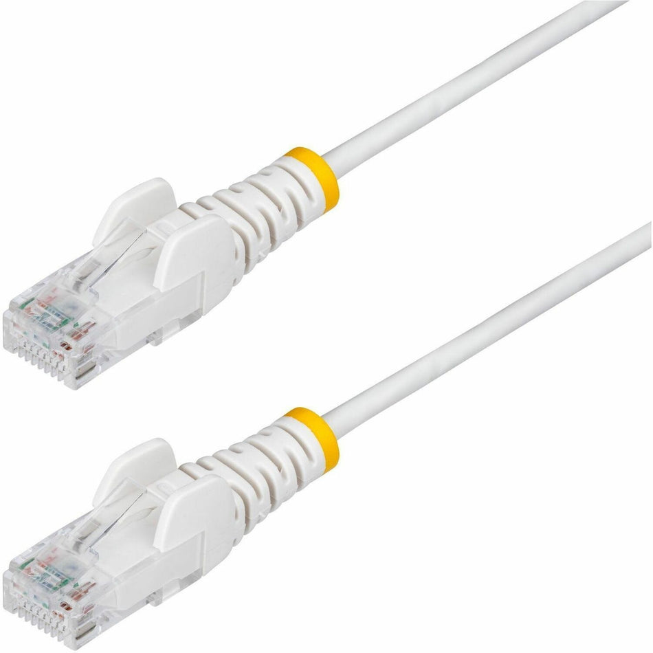 StarTech.com 10ft White Slim CAT6 Ethernet Cable, Slim Snagless RJ45, UTP, LSZH, 28AWG Bare Copper, Slim Network Patch Cord, Fluke Tested - N6PAT10WHS