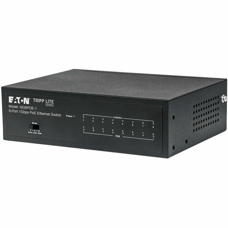 Eaton Tripp Lite Series 8-Port 10/100/1000 Mbps Desktop Gigabit Ethernet Unmanaged Switch with PoE+, 60W, Metal Enclosure - NG8POE-1