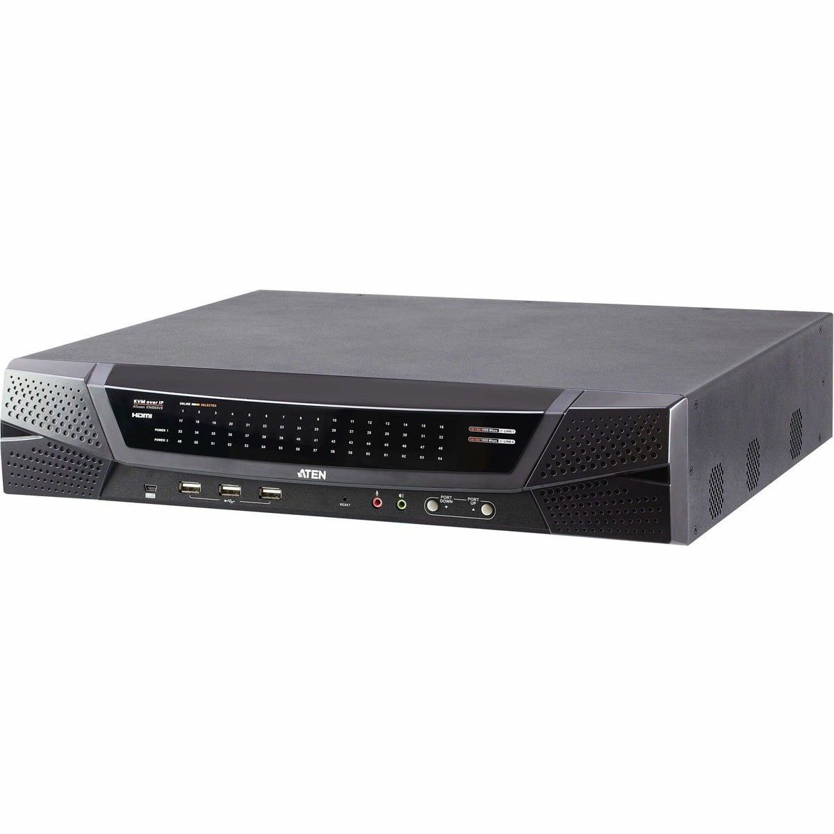 ATEN 1-Local/4-Remote Shared Access 64-Port Multi-Interface Cat 5 KVM over IP Switch - TAA - KN4064VB