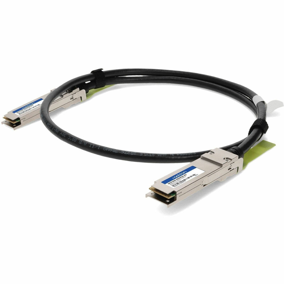 AddOn Mellanox&reg; MCP1650-H02AE26 Compatible 200GBase-CU HDR QSFP56 to QSFP56 Direct Attach Cable (Passive Twinax, 2.5m) - MCP1650-H02AE26-AO