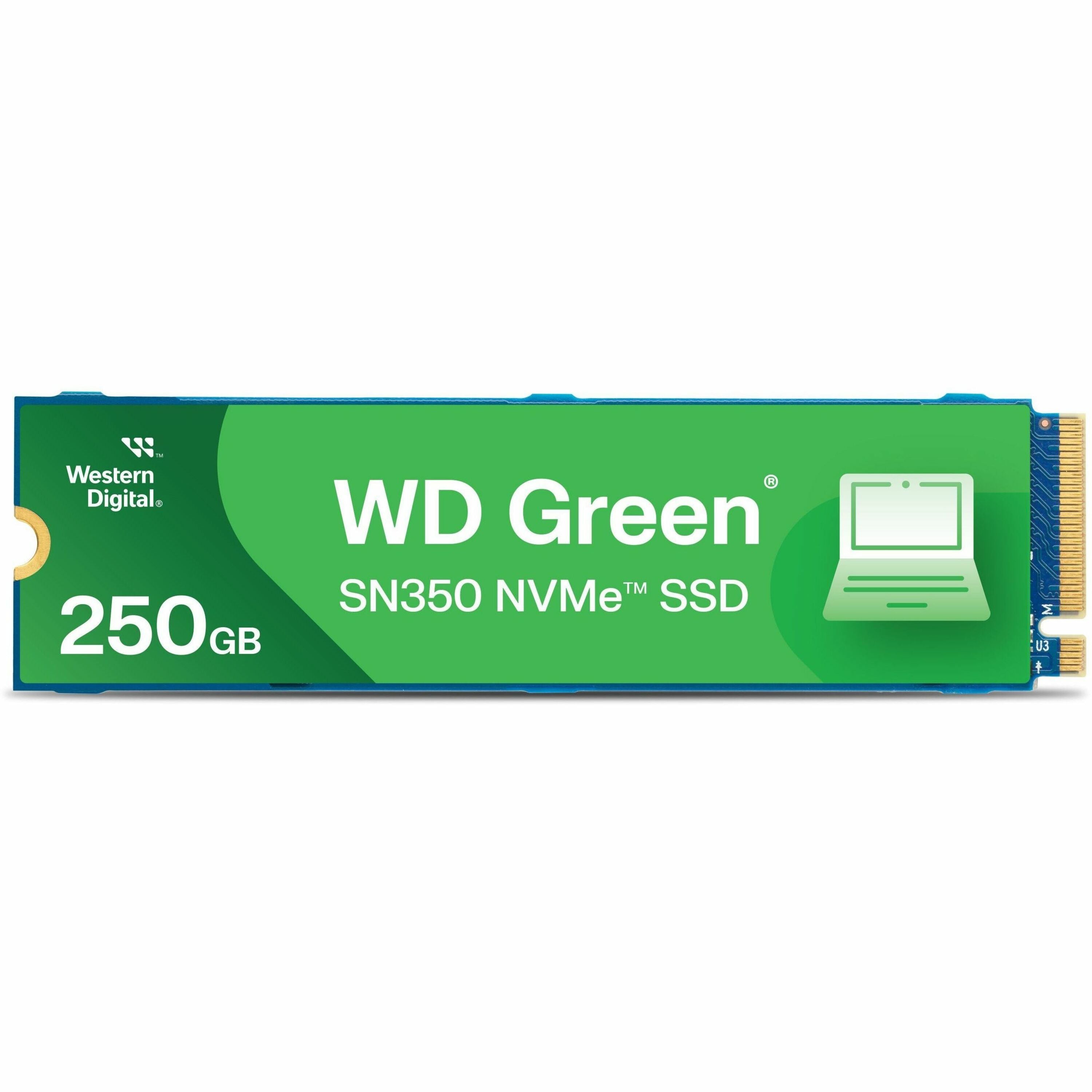 WD Green SN350 WDS250G2G0C 250 GB Solid State Drive - M.2 2280 Internal - PCI Express NVMe (PCI Express NVMe 3.0 x4) - WDS250G2G0C-00CDH0