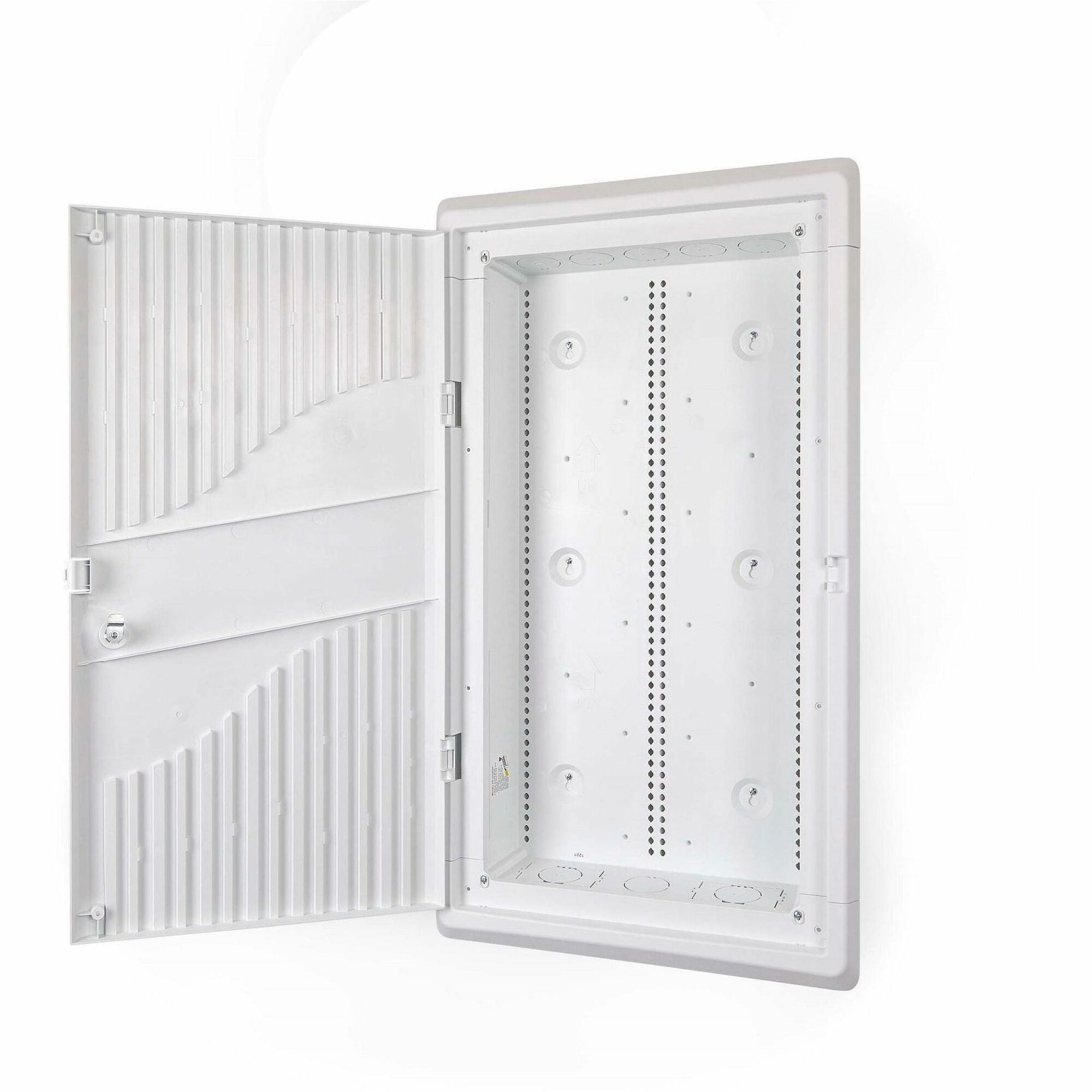 StarTech.com 28in Wall-Mount Media Enclosure, Cable Management Box for Network Distribution, Mounting Fixtures/Modules Included, White - 28P1-MEDIA-ENCLOSURE