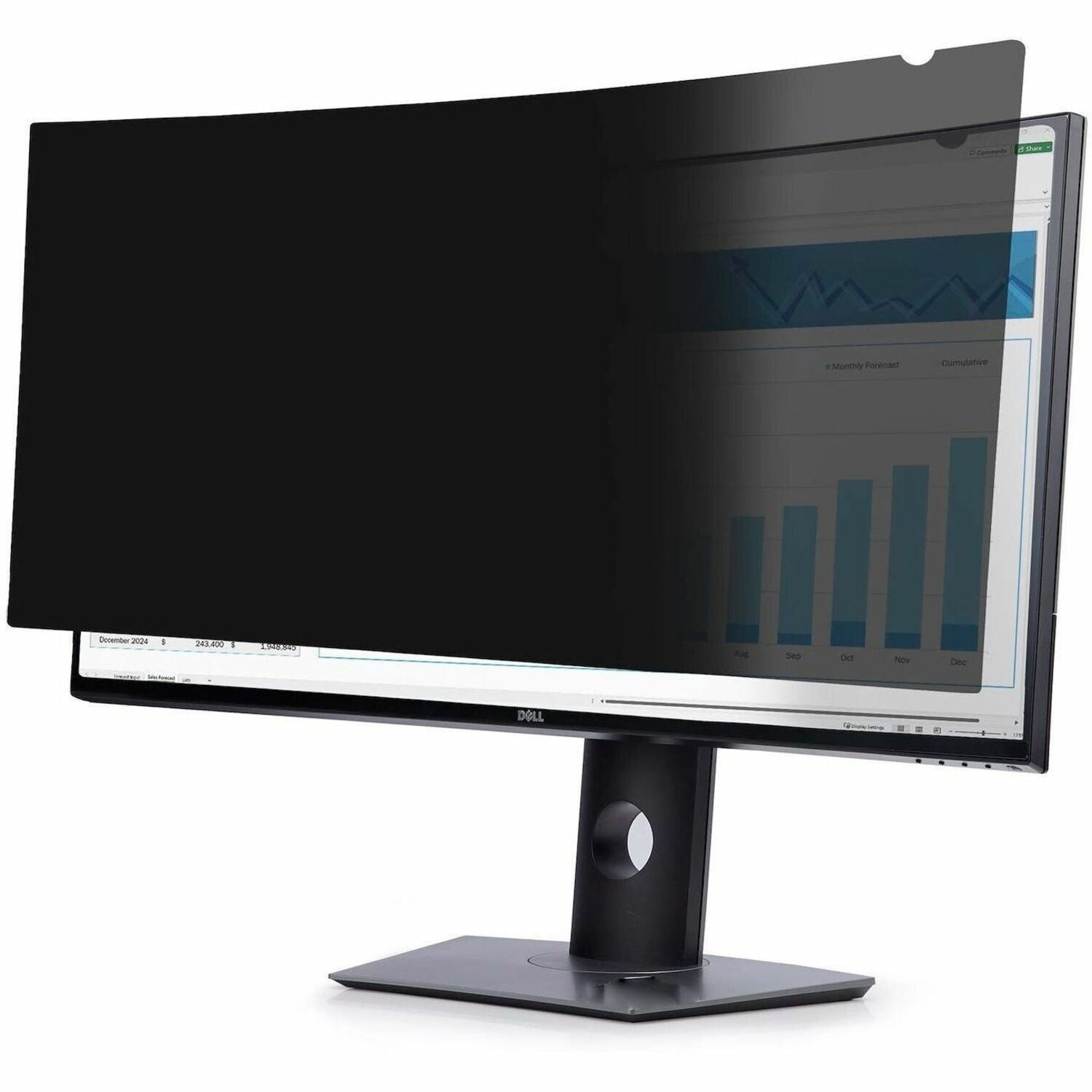 StarTech.com Privacy Screen For Dell P3424WE Curved Ultrawide 21:9 Monitor, Double-Sided, Computer Desktop Monitor Screen Protector, TAA - 34C29-PRIVACY-SCREEN