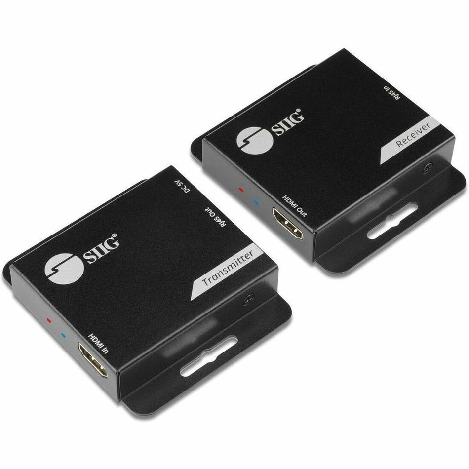 SIIG HDMI Over Cat6 Extender - 60m - 1080p - PoC - Metal Housing - CE-H3EX01-S1