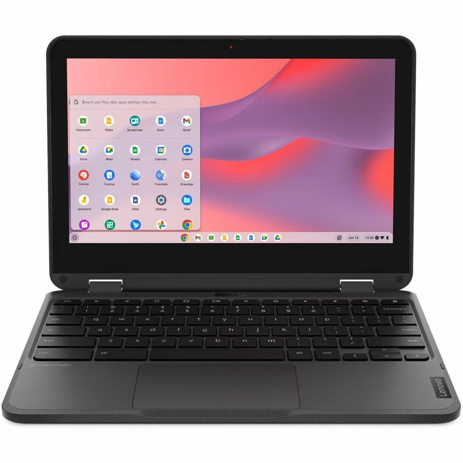 Lenovo 500e Chromebook Gen 4s 83L40001US 11.6" Touchscreen Convertible 2 in 1 Chromebook - HD - Intel N-Series N100 - 8 GB - 64 GB Flash Memory - English Keyboard - Gray - 83L40001US