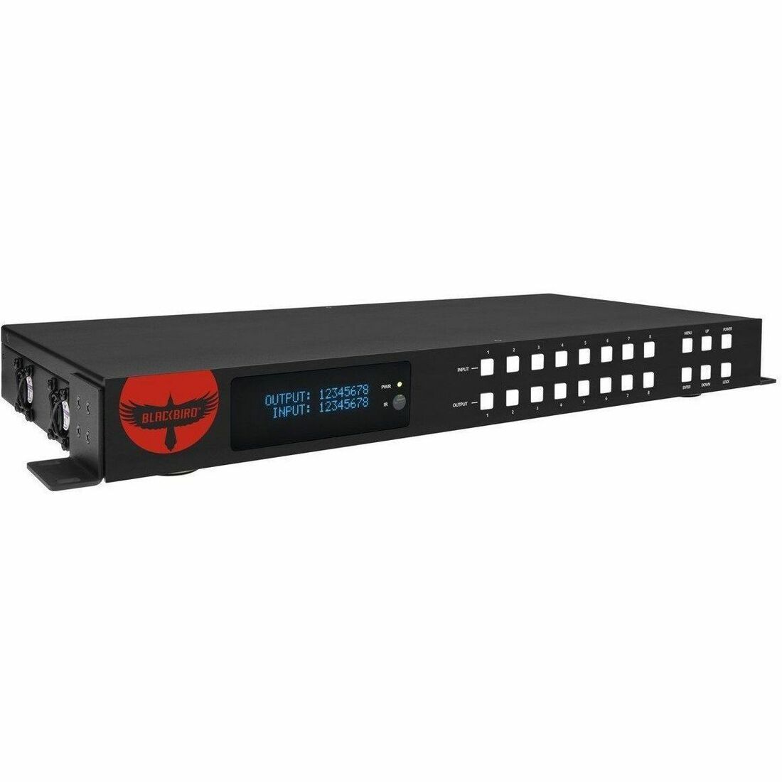 Monoprice Blackbird Pro-Series 4K60 8x8 Video Matrix, YUV 4:4:4, IR remote, Dolby TrueHD, DTS-HD Master Audio - 44557